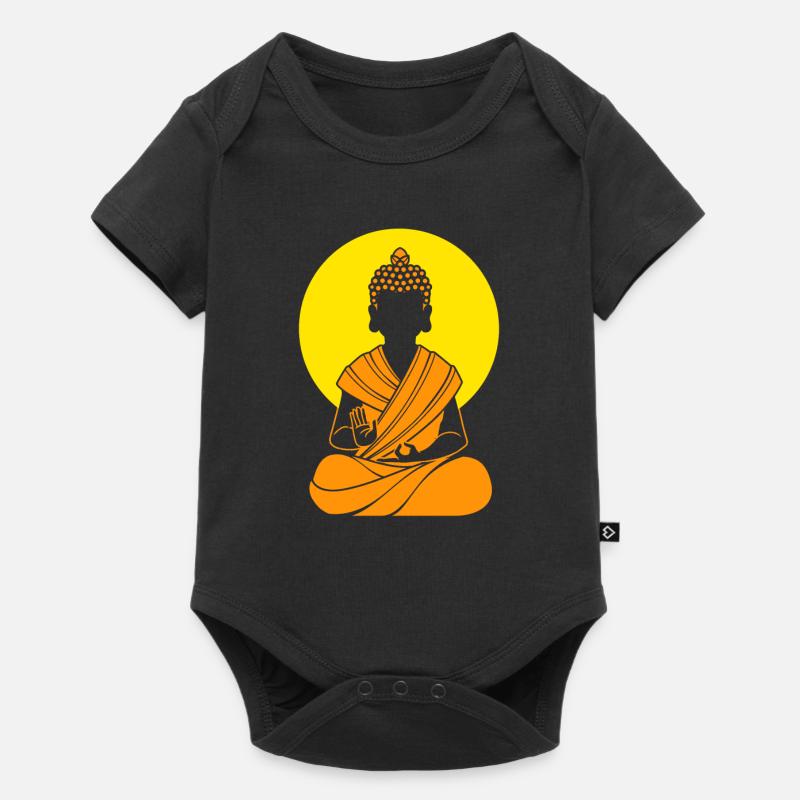 Bouddha bouddhiste bouddhisme - Body à manches courtes Premium Bébé - noir