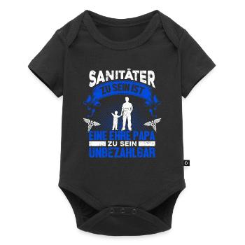 Rettungsdienst Notfallsanitäter Sanitäter - Baby Premium Kurzarmbody - Schwarz - Vorne