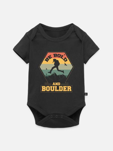 Bouldern - Baby Premium Kurzarmbody - Schwarz