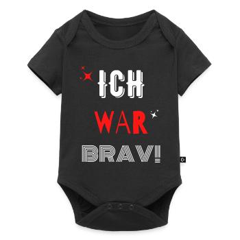 Ich war brav Weihnachten Nikolaus Funshirt - Baby Premium Kurzarmbody - Schwarz - Vorne