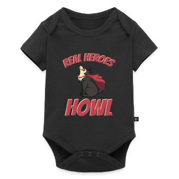 Wolf - Baby Premium short-sleeve bodysuit - black - Front