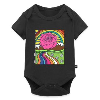 Rose Roses Rose Garden Jardinier - Body à manches courtes Premium Bébé - noir - Devant