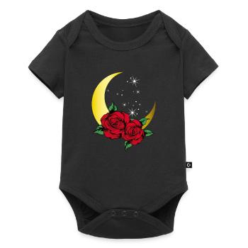 Rose Roses Rose Garden Jardinier - Body à manches courtes Premium Bébé - noir - Devant