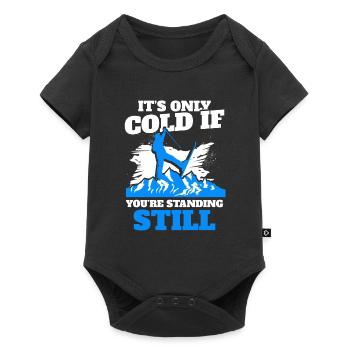 Skiing Ski skiers - Baby Premium short-sleeve bodysuit - black - Front