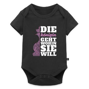 Schach Schachfigur - Baby Premium Kurzarmbody - Schwarz - Vorne