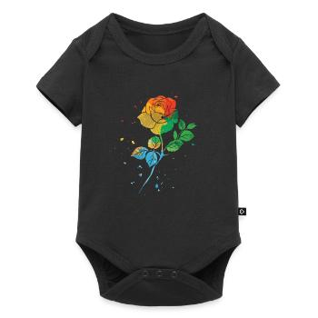 Rose Roses Rose Garden Jardinier - Body à manches courtes Premium Bébé - noir - Devant