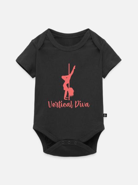 Pole Dancing Pole Fitness - Baby Premium Kurzarmbody - Schwarz