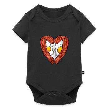 Bacon Bacon Breakfast - Baby Premium short-sleeve bodysuit - black - Front