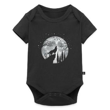 Wolf - Baby Premium short-sleeve bodysuit - black - Front