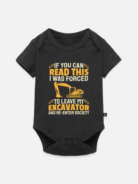 Bagger Baggerfahrer Baggerführer - Baby Premium Kurzarmbody - Schwarz