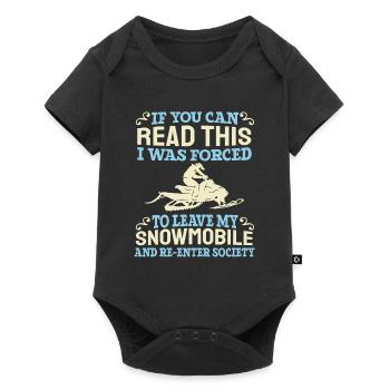 Snowmobile - Baby Premium short-sleeve bodysuit - black - Front