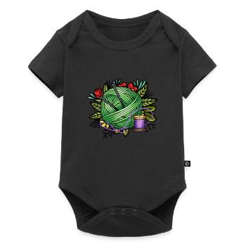 Knit - Baby Premium short-sleeve bodysuit - black - Front