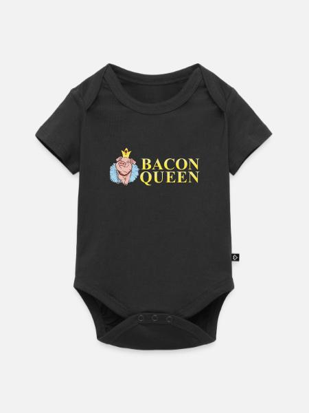 Bacon Speck Frühstück - Baby Premium Kurzarmbody - Schwarz