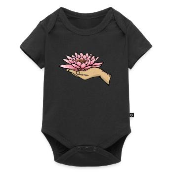 Meditation Meditieren - Baby Premium short-sleeve bodysuit - black - Front