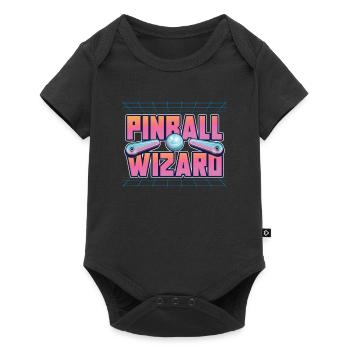 Retro Pinball Flipper Vintage Arcade Gaming - Baby Premium short-sleeve bodysuit - black - Front