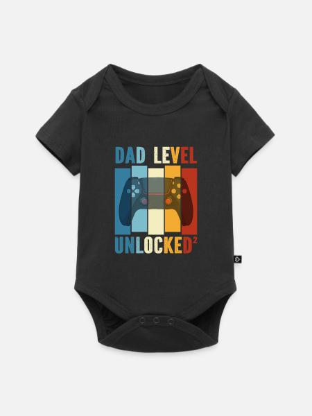 Zwillingspapa Zwillinge Vater Papi Vatertag Papa - Baby Premium Kurzarmbody - Schwarz