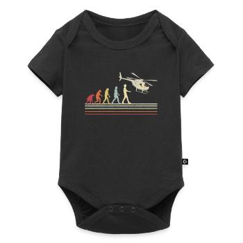 Helicopter Helicopter Pilot Heli - Baby Premium short-sleeve bodysuit - black - Front