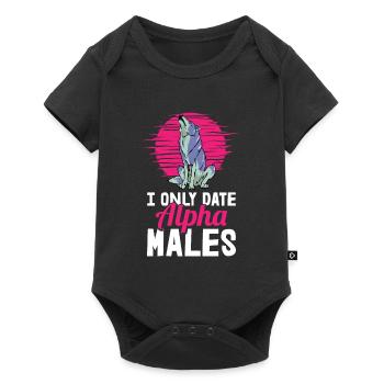 Wolf - Baby Premium short-sleeve bodysuit - black - Front