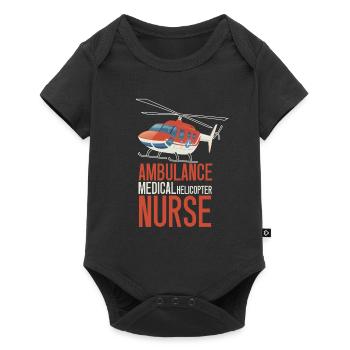 Helicopter Helicopter Pilot Heli - Baby Premium short-sleeve bodysuit - black - Front
