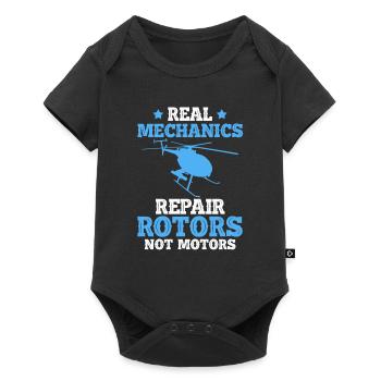 Helicopter Helicopter Pilot Heli - Baby Premium short-sleeve bodysuit - black - Front