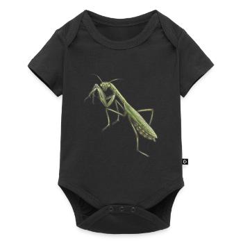 Gottesanbeterin - Baby Premium Kurzarmbody - Schwarz - Vorne