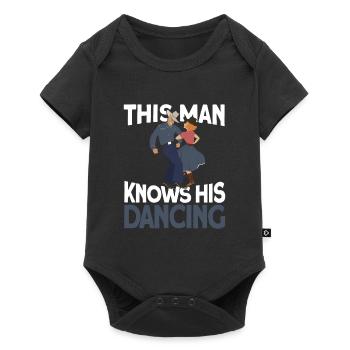 Danse en ligne - Body à manches courtes Premium Bébé - noir - Devant