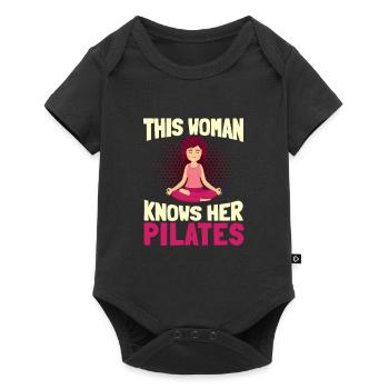 Pilates - Baby Premium short-sleeve bodysuit - black - Front