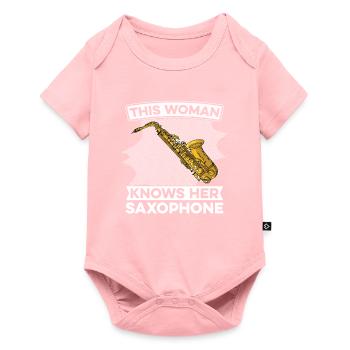 Sax Saxophone Saxophone Musician Jazz - Baby Premium short-sleeve bodysuit - rose - Front