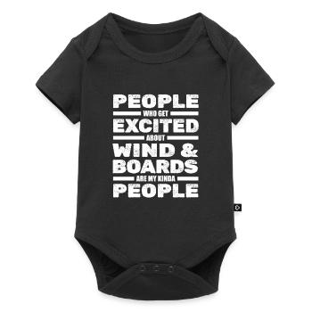 Planche à voile Windsurfen - Body à manches courtes Premium Bébé - noir - Devant