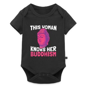 Bouddha Bouddhisme bouddhiste - Body à manches courtes Premium Bébé - noir - Devant