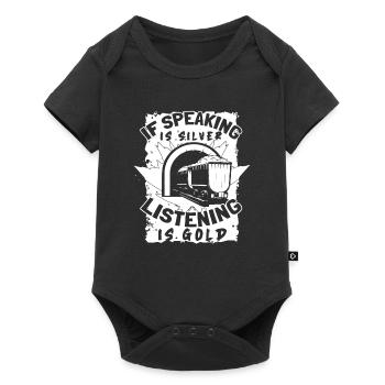 Mines d’or - Body à manches courtes Premium Bébé - noir - Devant