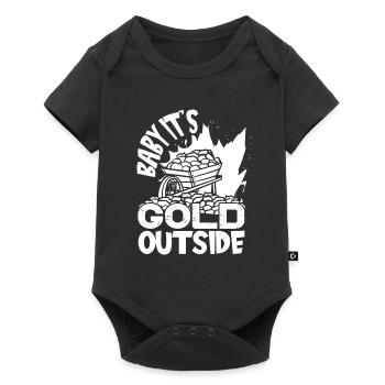 Mines d’or - Body à manches courtes Premium Bébé - noir - Devant