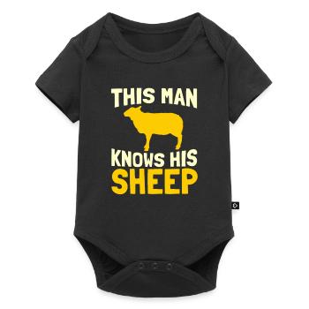 Shepherd Animal Farmer Sheep Farmer Farmer - Baby Premium short-sleeve bodysuit - black - Front