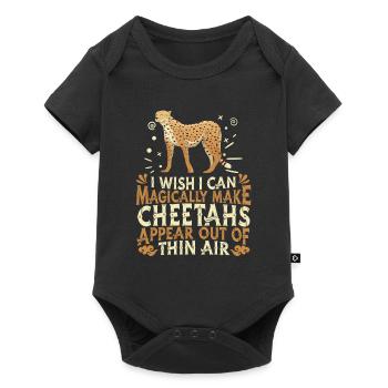 Gepard - Baby Premium Kurzarmbody - Schwarz - Vorne