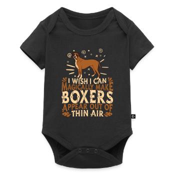 Boxer Chien - Body à manches courtes Premium Bébé - noir - Devant