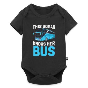 Bus driver School bus Public transport - Baby Premium short-sleeve bodysuit - black - Front