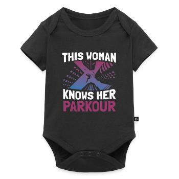 Parkour Runner - Baby Premium short-sleeve bodysuit - black - Front