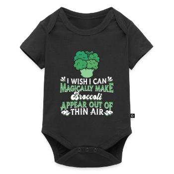 Broccoli Vegetables Vegan Vegetarian - Baby Premium short-sleeve bodysuit - black - Front