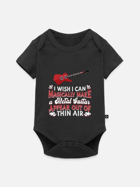 Metal Gitarre Hardcore Rock E-Gitarre Gitarrist - Baby Premium Kurzarmbody - Schwarz