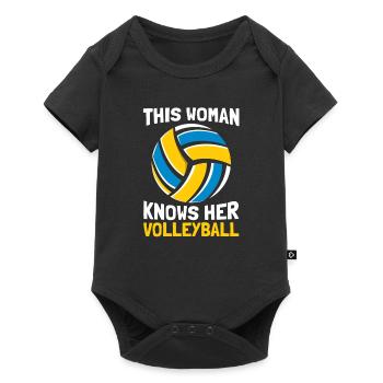 Volleyball Beach Volleyball - Baby Premium short-sleeve bodysuit - black - Front