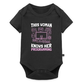 Programmierer Coder Software Entwickler - Baby Premium Kurzarmbody - Schwarz - Vorne