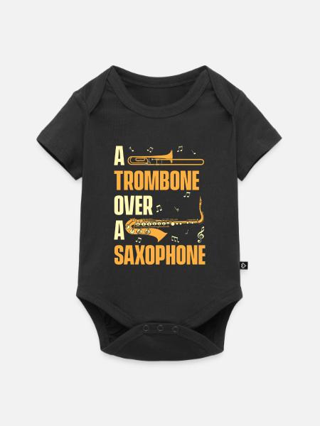 Posaune - Baby Premium Kurzarmbody - Schwarz