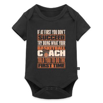 Basketballtrainer Entraîneur de basket-ball - Body à manches courtes Premium Bébé - noir - Devant