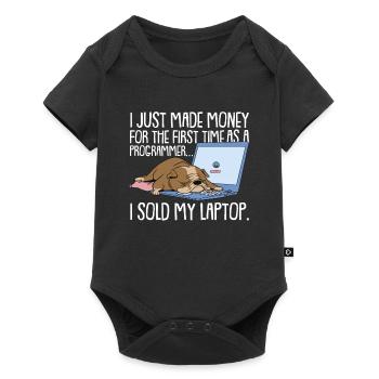 Programmierer Coder Software Entwickler - Baby Premium Kurzarmbody - Schwarz - Vorne