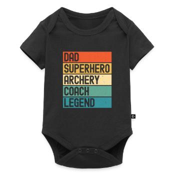 Bogenschütze Bogensport Pfeil Bogen Bogenschießen - Baby Premium Kurzarmbody - Schwarz - Vorne