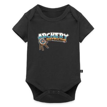 Bogenschütze Bogensport Pfeil Bogen Bogenschießen - Baby Premium Kurzarmbody - Schwarz - Vorne