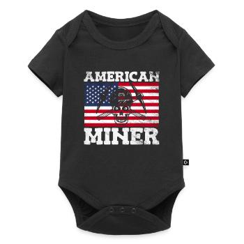 Mine d’or minière - Body à manches courtes Premium Bébé - noir - Devant