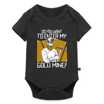 Gold Mining Gold Mine - Baby Premium short-sleeve bodysuit - black - Front