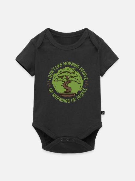Bonsai Baum - Baby Premium Kurzarmbody - Schwarz