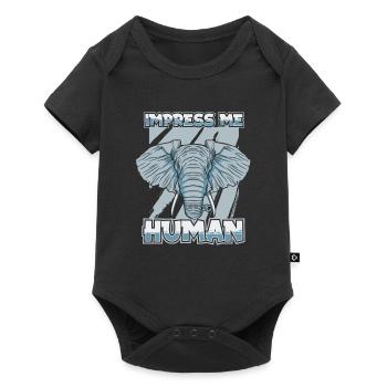 Éléphant - Body à manches courtes Premium Bébé - noir - Devant